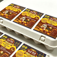 Autocollants personnalisés pour œufs et fruits biologiques, étiquettes en vinyle imperméables, conformes aux normes alimentaires, avec logo personnalisé, pour l'emballage des produits, autocollants en rouleau pour le branding