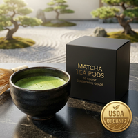 Kapsul Teh Hijau Pelangsing Matcha Seremonial Kompatibel Nespresso Label Pribadi OEM 10 Kapsul per Kotak