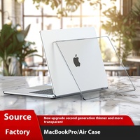 Casing pelindung keras transparan ringan bahan PC casing pelindung Solid ramping untuk MacBook Air casing untuk Apple Laptop 13 15 inci