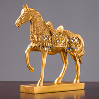 Nordische Kunstvolle Pferdeskulptur-Ornament, Maßgefertigte Epoxidharz-Volkskunst, Festtagsgeschenk, Sammlerstück, Wohnzimmer- und Eingangsbereich-Dekoration