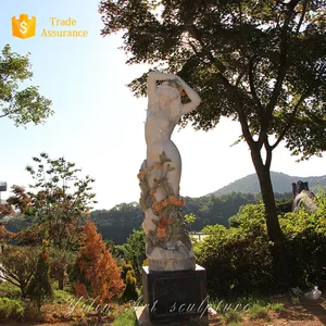 Мраморная скульптура в натуральную величину Мраморный камень танцующая девушка статуя для продажи YL-R824