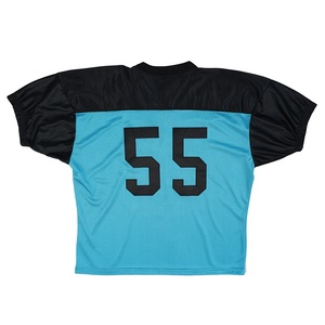 Camiseta de fútbol corta cuadrada de poliéster de malla holgada para hombre - Product Image 3