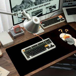 Alfombrilla de Ratón XXL con Diseño de Pato con Signo de Interrogación (35.4" X <span class=keywords><strong>15</strong></span>.7") Alfombrilla de Escritorio Extendida con Bordes Cosidos y Base Antideslizante para Hogar, Oficina y Juegos - Product Image 3