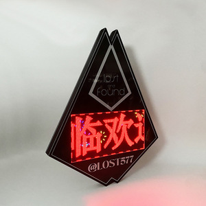 <b>Led</b> Illuminated Scrolling Text Display Round <b>Led</b> <b>Sign</b> For Bars Nightclubs Ktv Props - Product Image 4