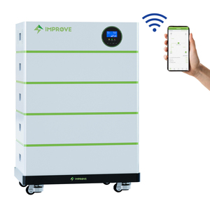 20kwh Stacked <b>Battery</b> with Inverters <b>48V</b> 51.2v 10kwh Stackable <b>Battery</b> 51.2 100Ah Solar Energy Storage System - Product Image 2