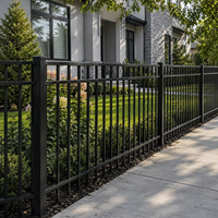 Clôture en aluminium sur mesure facile à installer, directement de l'usine, pré-percée, sans soudure, revêtement en poudre, clôture de sécurité pour jardin en alliage
