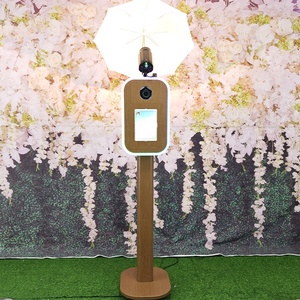 Photomaton portable vintage en bois, facile à installer, pour mariage, fête, selfie, DSLR, iPad - Product Image 2