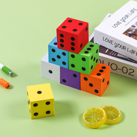 Dés en mousse personnalisés multicolores en EVA souple imprimé, non magnétiques, cubes éducatifs pour l'apprentissage de l'arithmétique de base