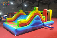 Parcours d'obstacles gonflable WINSUN en PVC certifié CE, sans plomb, imperméable, ignifuge, usage commercial, pour les 5 ans et plus, avec toboggans, modèle WSP-325