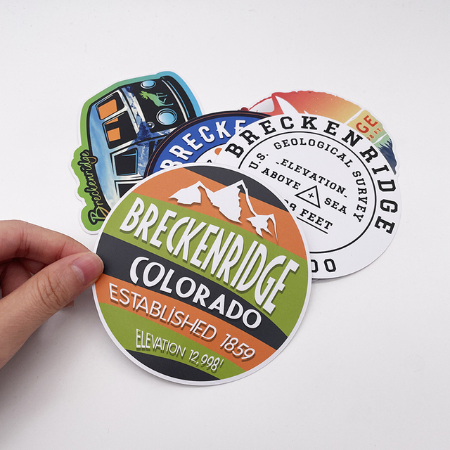 Weatherproof UV PVC Vinyl Sticker Custom Stickers Die Cut with Lamination