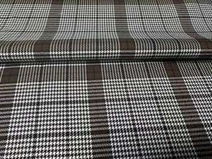 库存色织涤纶氨纶千鸟格斜纹面料弹力编织男式女裤男童女裤 - Product Image 5