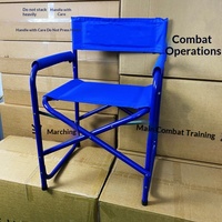Chaise pliante industrielle camouflage en tissu Oxford, mobilier d'extérieur portable pour la formation, idéale pour les commandements désertiques et les camps standard