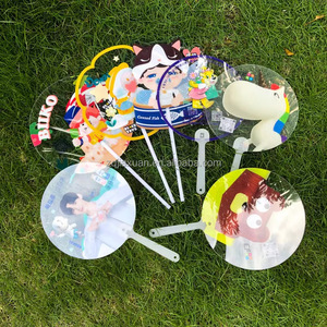 KPOP-Éventails à main K-<span class=keywords><strong>pop</strong></span> personnalisés imprimés avec <span class=keywords><strong>photo</strong></span>, ventilateurs <span class=keywords><strong>d</strong></span>'été ronds en plastique PVC - Product Image 2