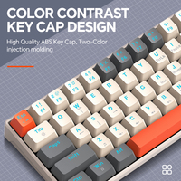 Clavier mécanique filaire T60 63 touches RGB 5.0 BT 2.4G filaire 3 Modes claviers mécaniques sans fil de jeu pour tablette PC