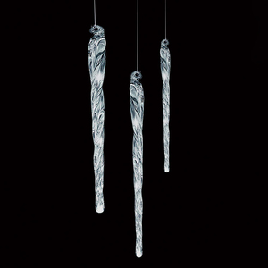 Thủy tinh icicles thả trang trí rõ ràng tinh thể trong suốt Icicle cho cây giáng sinh bên trang trí thân thiện với môi - Product Image 1