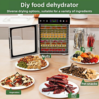 Intelligente Premium Multifunctionele RVS Elektrische Digitale Automatische Voedseldehydrator voor Fruit en Groenten