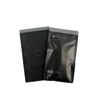 Emballage de sac en plastique personnalisé Pochette debout noire avec logo Sac cosmétique pour enfants avec sac en film polyester composite anti-odeur