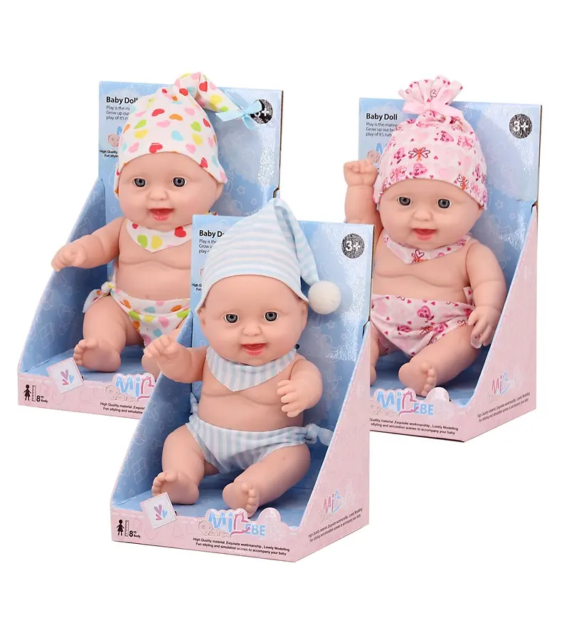 Nouvel article wowtopfun jouets 8 pouces bébé poupées tout le corps solide silicone vinyle reborn bébé poupée mignonne poupée