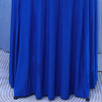 Nappe carrée ou ronde en polyester tissé de couleur personnalisée, jupe de table élastique à volants pour mariage et banquet