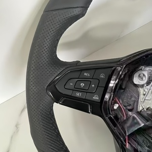 Vente directe d'usine, cuir pleine fleur noir avec surpiqûres pour Volkswagen <span class=keywords><strong>Golf</strong></span> 7 6 7.5 8 MK7 MK6 Polo Jetta Tiguan GTI R GTD GTS GTE GLI - Product Image 4