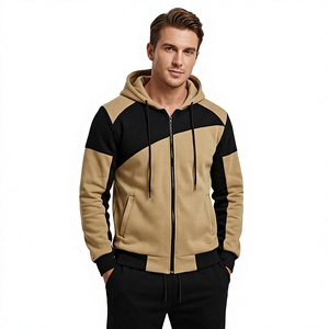 Sudadera con Capucha para Hombre, Cortavientos, 100% Algodón, Ligera, con Cierre de Cordón, Manga Larga, Informal, con Bolsillos Laterales, a la Moda - Product Image 1