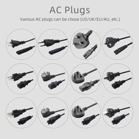 Adaptateur secteur AC/DC de bureau VOTOO 25W-36W 5V 12V 24V Prise C6 C8 5.5x2.1mm Prise EU US UK AU CE RoHS Niveau VI