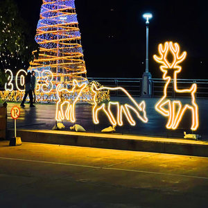 Esterno impermeabile LED di ferro cervo modello di simulazione Festival di natale illuminazione luce decorativa per paesaggio Sika cervo Sika - Product Image 1