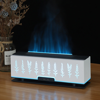 Nouvel humidificateur ultrasonique à flamme parfumée avec télécommande, diffuseur d'huiles essentielles à brume froide pour la maison