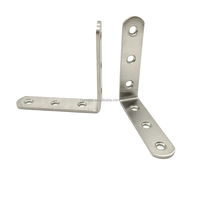 Supports en L à angle droit robustes en acier inoxydable brossé Support mural d'angle pour tables et commodes en bois Comprend des vis