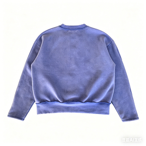 Sudadera con Capucha Personalizada 100% Algodón French Terry Unisex Oversize con Lavado Ácido, Fabricantes de Sudaderas con Cuello Redondo para Hombre - Product Image 3