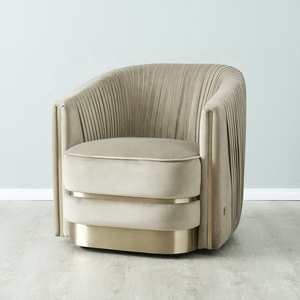 <span class=keywords><strong>Fauteuil</strong></span> simple moderne avec coussin en velours capitonné pour salon et chambre à coucher, mobilier de détente pour <span class=keywords><strong>club</strong></span> et lounge - Product Image 4