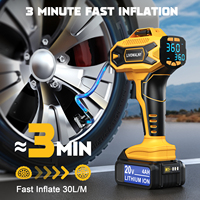 Gonfleur de pneus portatif 160 PSI pour batterie 20V avec batterie 4Ah et chargeur 30L/min pour voiture et camion