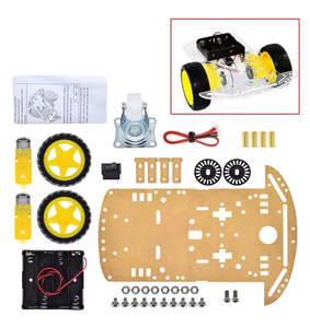 Kit Châssis de Voiture Robot Intelligente 2WD 4WD avec Moteur à Engrenages CC TT, Encodeur de Vitesse de Roue, Plateforme d'Apprentissage Éducatif STEM pour Robotique DIY - Product Image 5