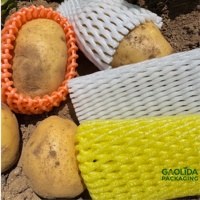 Op maat gemaakte EPE schuimnetten voor beschermende verpakkingen van appel, mango, perzik, bittere kalebas, aubergine; schokbestendige fruitnetten