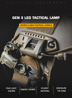 Lampe tactique MPLS 4 modes (vert, rouge, blanc, IR) pour casque – Idéale pour la survie et la chasse