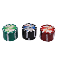 Nouveau design 2026 – Broyeur à herbes en alliage de zinc personnalisable de 40 mm, type jeton de poker, pour accessoires de fumage de tabac – Vente en gros