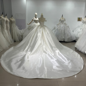 Jancember XS074 Magnifiques robes de mariée en satin chérie à lacets - Product Image 5