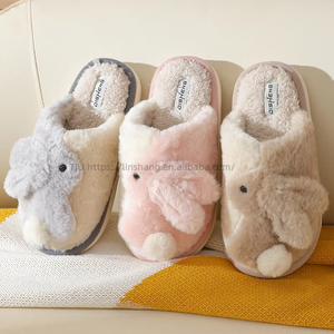 Wholesale Lightweight Home for <b>Slippers</b> New Winter Lace Bow Cotton With Embroidered Logo Soft Materials Popular Price for Spring - Product Image 3