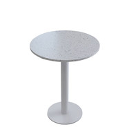 Ensemble table et chaises de restaurant en terrazzo, design vert personnalisable, minimaliste moderne, pour usage commercial, idéal pour les salons de thé et les boutiques de desserts.