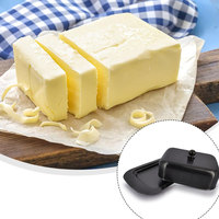 Accessoires de cuisine Boîte à fromage personnalisée pour beurre Ensemble de rangement du beurre Plat à beurre rectangulaire en acier inoxydable avec couvercle