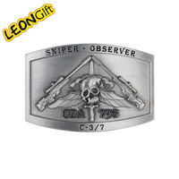 Fabricants sur mesure Western Cowboys Logo Métal personnalisé Blancs Laiton Cuivre Acier inoxydable Boucles de ceinture en alliage de zinc pour hommes