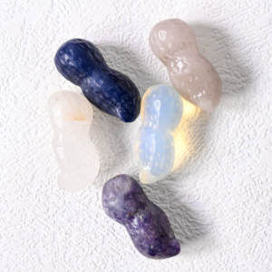 Ornement en cristal de cacahuète sculpté à la main, poli, porte-bonheur, pour la décoration Feng Shui à la maison et la vente en gros - Product Image 5