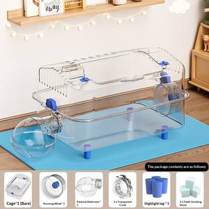 Jaula para Hámster, Casa para Mascotas, Jaula para Animales Pequeños, Fácil <span class=keywords><strong>de</strong></span> Montar, <span class=keywords><strong>de</strong></span> Acrílico, para Cobayas - Product Image 6