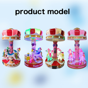 3 người chơi tiếng anh nhựa giải trí đi xe Carousel vui vẻ mini dọc xu hoạt động <span class=keywords><strong>Kiddie</strong></span> cưỡi 3 chỗ trò chơi giải trí - Product Image 6