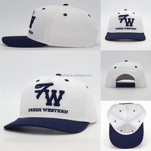 Gorra de béisbol de lujo OEM unisex de algodón de 5 paneles, bicolor, estilo A-Frame, con logotipo bordado 3D personalizado, ajustable, tipo Dad Hat para exteriores - Product Image 2