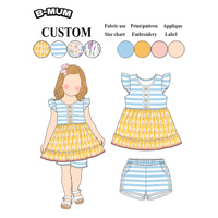 Ensemble Robe d'Été Légère et Confortable Imprimée pour Filles – Vêtements Enfants Collection Printemps – Boutique et Vente en Gros Direct Usine