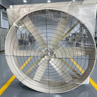 Ventilateur d'extraction à entraînement direct à aimant permanent en fibre de verre SMC, résistant à la corrosion, en PRV pour serres et élevages