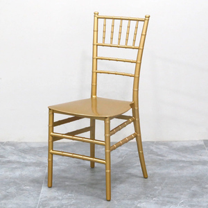 <span class=keywords><strong>Sillas</strong></span> Chiavari de Resina PP Dorada Comercial Resistentes, para Eventos, Comedor, Salón de Banquetes de Hotel, Jardín, Alquiler, Bodas - Product Image 1
