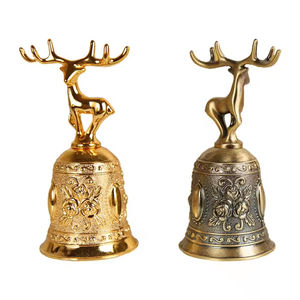 Campana per cena con Design in rilievo tradizionale in lega di zinco in metallo campana natalizia tradizionale - Product Image 4