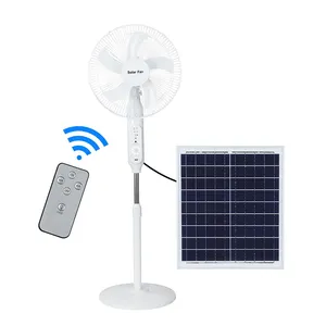 Lightsincere 16in Dc Motor Zonnestelsel Zolder Oplaadbare Vent Energie Fan Thuis Ventilatie Voor Kas Solar Lamp Met Ventilator